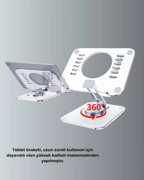 Nevamel® Çift Eksenli Ayarlanabilir Tablet Destek Standı - Resim 5