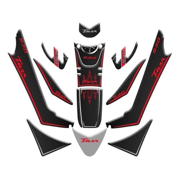 Yamaha Tmax 530 2017 - 2021 Uyumlu Tank Pad Set 001 ürün görseli 1