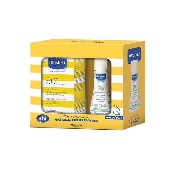 Mustela Çok Yüksek Koruma Faktörlü SPF50+ Güneş Losyonu 100 ml Set ürün görseli 1