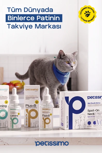 Petissimo Care Dış Parazit Ense Damlası Kedi ve Köpek İçin Bit, Pire, Kene, Parazit Karşıtı Spot On Bitkisel Damla 5 Tüp - Resim 5