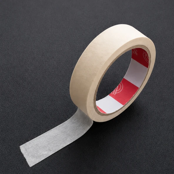 Kağıt Bant Boya Maskeleme Bandı 24 mm x 25 Metre Hobi Boya Badana Kestirme İçin İnce Kağıt Bant ürün görseli 1