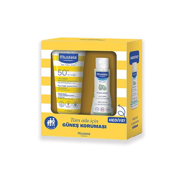 Mustela Çok Yüksek Koruma Faktörlü Güneş SPF50+ Losyonu 200 ml Set ürün görseli 1