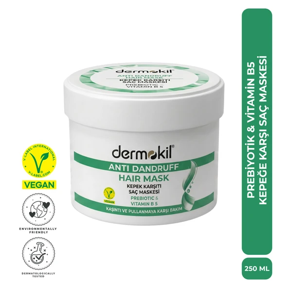 Dermokil Kepeğe Karşı (Prebiotic-Vit B5) Saç Bakım Maskesi 250 ml ürün görseli 1