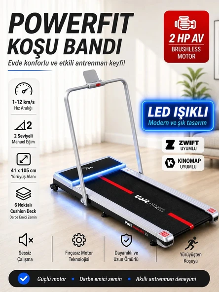 Voit Powerfit Uzaktan Kumandalı Koşu Bandı (AÇIKLAMAYI OKUYUN) ürün görseli 1