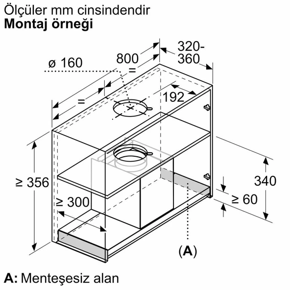 Bosch DBB85CC60 Siyah Ankastre Davlumbaz - Resim 10