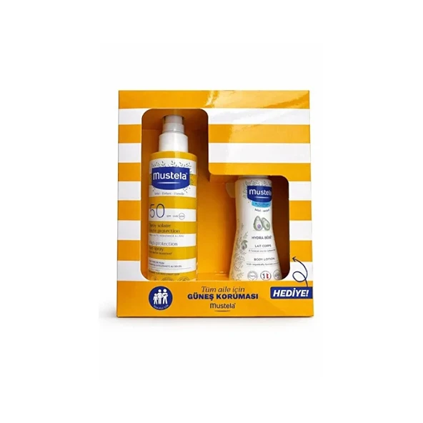 Mustela Çok Yüksek Koruma Faktörlü Güneş SPF50+ Sprey 200 ml Set ürün görseli 1