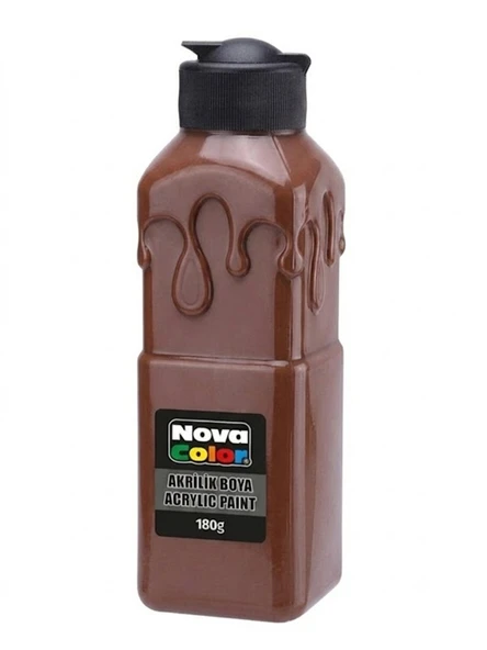 Nova Color Akrilik Boya 180Gr Kahverengi - 3 adet ürün görseli 1