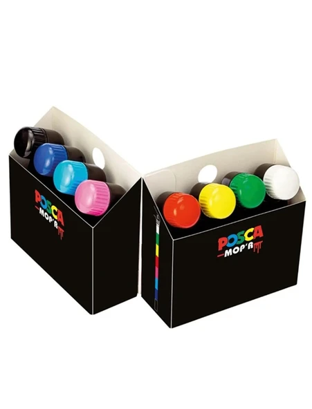 Uniball Posca Mop r Su Bazlı Markör Boya Seti 3.0-19.0Mm 8Li ürün görseli 1