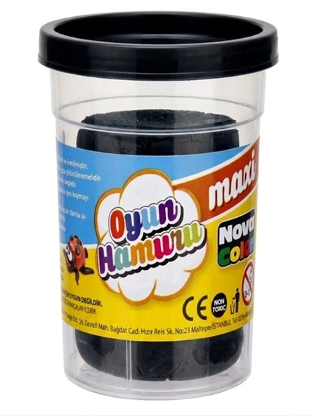 Nova Color Oyun Hamuru 100Gr Siyah - 2 adet ürün görseli 1
