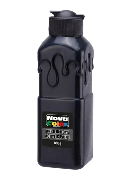Nova Color Akrilik Boya 180Gr Siyah - 3 adet ürün görseli 1