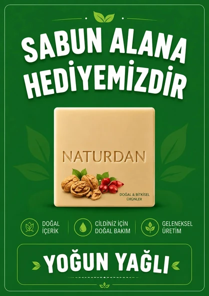 Ceviz Yağlı Kuşburnu Çekirdeği Yağlı Sabun 100 - 120 gr ( Doğal El Yapımı ) ürün görseli 1