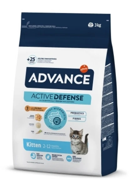 Advance Active Defence Kitten Tavuklu ve Pirinçli Yavru Kedi Maması 3 Kg ürün görseli 1