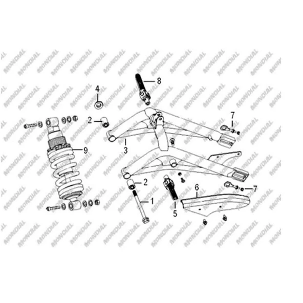 Aggressive Arka Amortisör Kırmızı 265 Mm Orj ürün görseli 1
