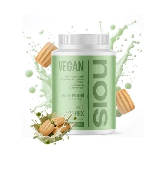 Nois V-rex Vegan Protein Tozu 1000G 33 Servis Bebe Bisküvisi  Aromalı ürün görseli 1