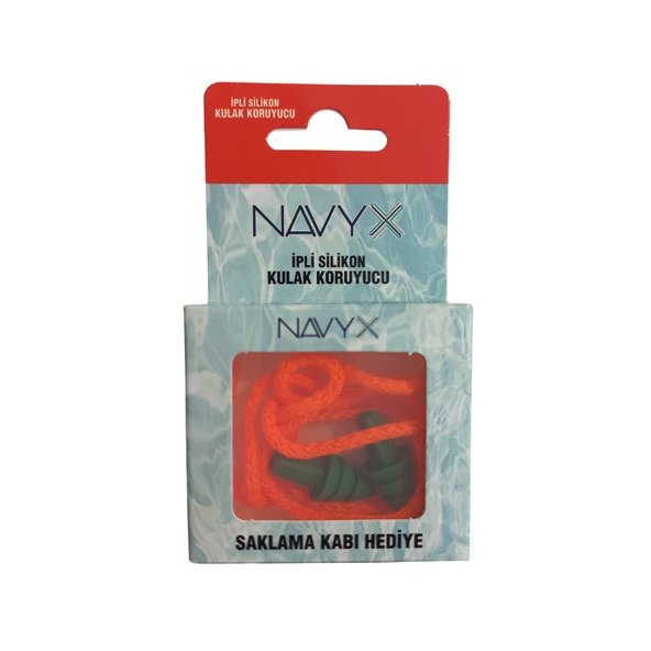 Navyx İpli Silikon Kulak Koruyucu Yeşil ürün görseli 1