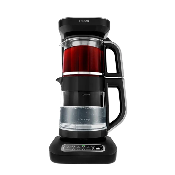 Karaca Çaysever Robotea Pro Connect 4 in 1 Konuşan Cam Çay Makinesi Silver ürün görseli 1