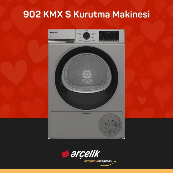 ARÇELİK 902 KMX S 9 Kg Kurutma Makinesi ürün görseli 1