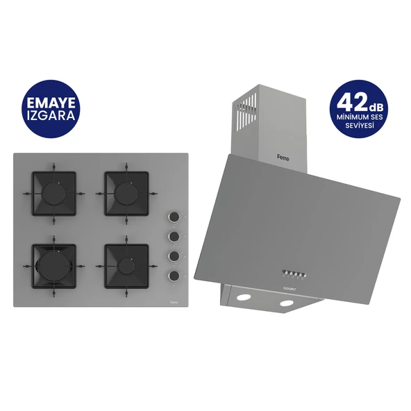 Gri 2'li Silentart Ankastre Set SS208+D088-SA ürün görseli 1