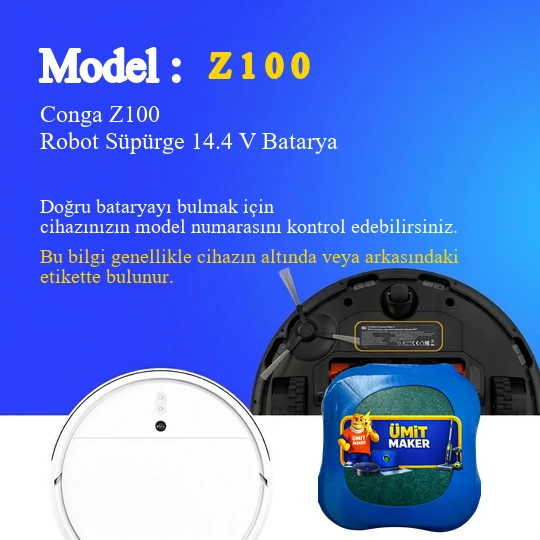 Conga Z100 Robot Süpürge 6400 mAh Batarya - Resim 2