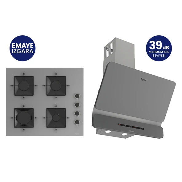 Gri 2'li Silentart Ankastre Set SS208+D082-SA ürün görseli 1