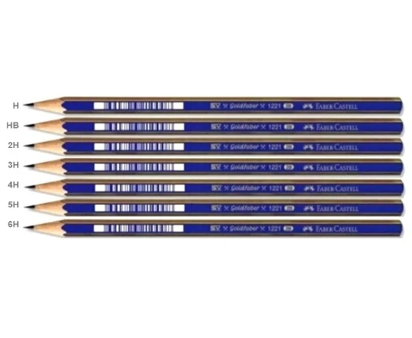 Faber Castell Dereceli Kurşun Kalem Resim Çizim Kalemi H,HB,2H,3H,4H,5H,6H 1erli 7 adet ürün görseli 1