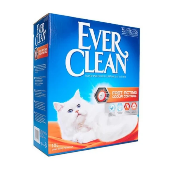 Ever Clean Fast Acting Odour Control Hızlı Koku Kontrolü Sağlayan Bitki Özlü Kedi Kumu 10Lt ürün görseli 1