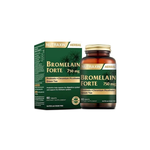 Nutraxin Bromelian Forte 750 mg 60 Tablet ürün görseli 1