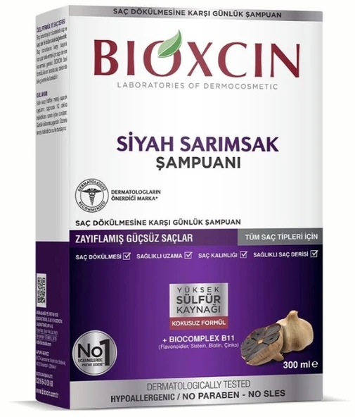 Bioxcin Siyah Sarımsaklı Şampuan 300 Ml ürün görseli 1