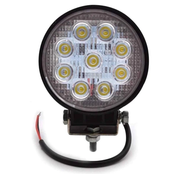 9 Ledli Yuvarlak Far 12V-80V ürün görseli 1
