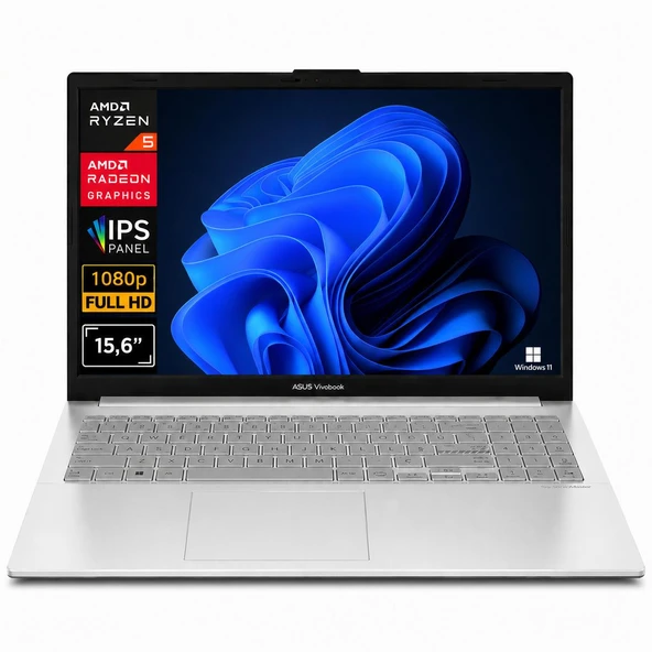 Asus Vivobook Go 15 Ryzen 5 7520U 8GB Ram 1TB SSD 15.6" FHD Win11Pro E1504FA-BQ4463 A13 Notebook ürün görseli 1