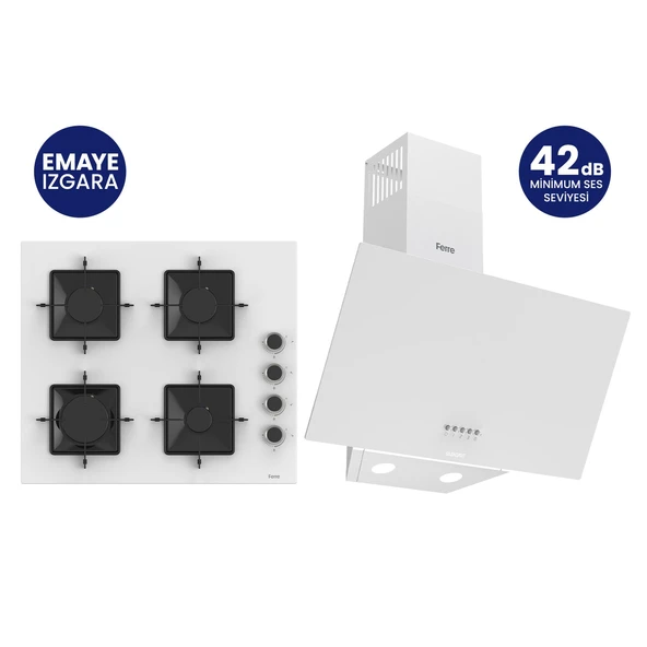Beyaz 2'li Silentart Ankastre Set SS206+D087-SA ürün görseli 1