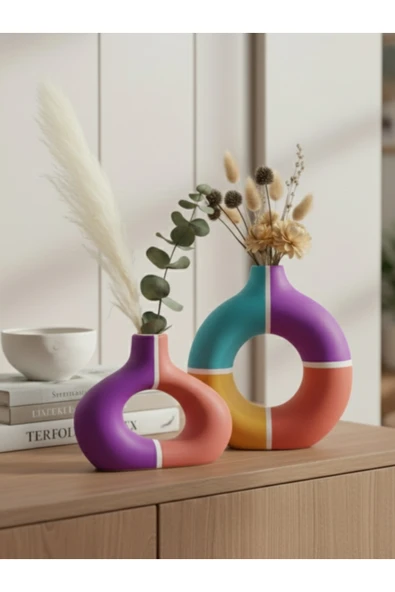 Luniva Home Dekoratif Bohem Tarzı Geometrik Desenli Ev, Ofis , Hediyelik Dekorasyon Seti ürün görseli 1