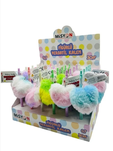 Misyon Peluş Kalp Versatil Kalem 0,7 Uçlu Kalem - 1 adet ürün görseli 1