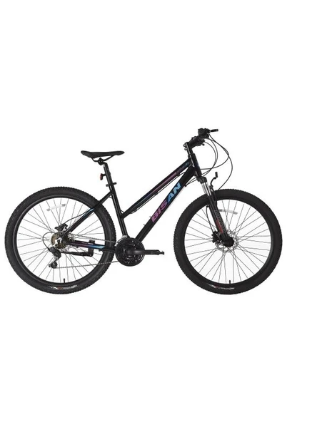 BİSAN ATHENA KADIN DAĞ BİSİKLETİ 43CM HD 26 JANT 21 VİTES PARLAK SİYAH MAVİ MOR ürün görseli 1