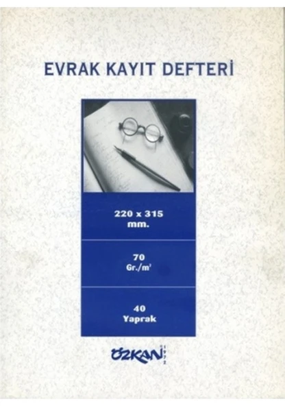 Özkan Evrak Kayıt Defteri 40 Yp. 22X32 ürün görseli 1