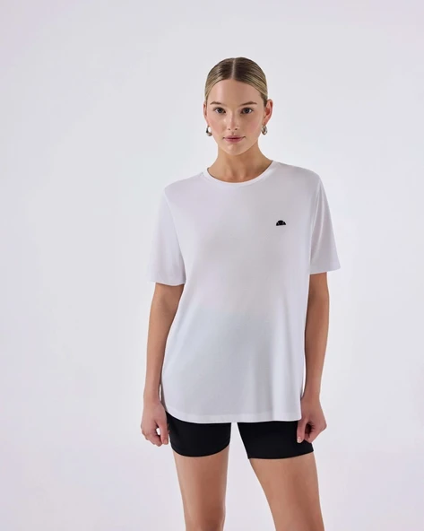 Ellesse 6SF5037-OF Kadın Modal Tişört - Kırık Beyaz ürün görseli 1