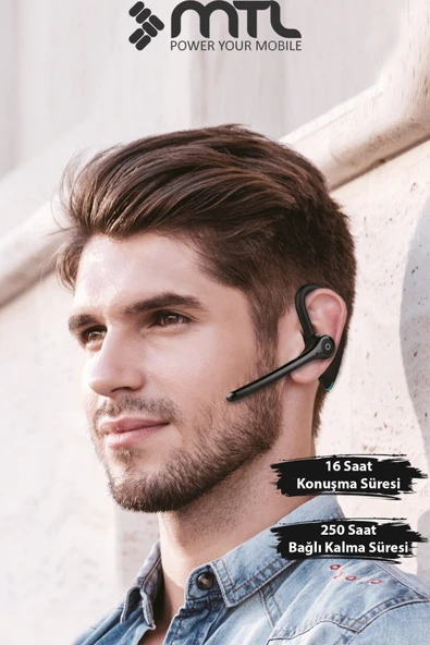 Kancalı Sağ ve Sol Kulak Uyumlu Kablosuz Bluetooth Kulaklık iOS v Android Uyumlu Siri Destekli MT910 ürün görseli 1