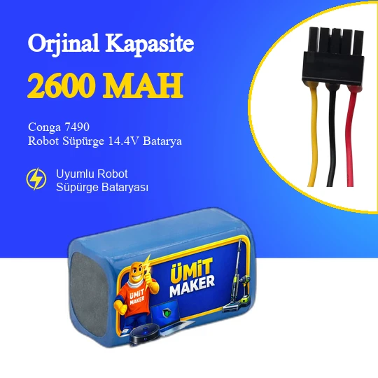 Conga 7490 Robot Süpürge 2600 mAh Batarya ürün görseli 1