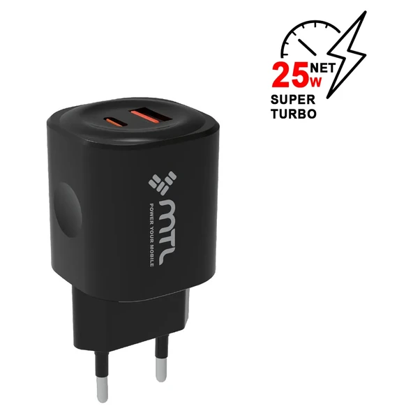 Samsung Galaxy M36 Uyumlu Pd Type-C To Type-C ve USB Çift Giriş 25W Şarj Seti MT-A1725 ürün görseli 1