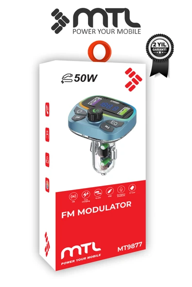Araç İçin Bluetooth FM Modülatör Transmitter Çakmaklık - MT9877 - Resim 6
