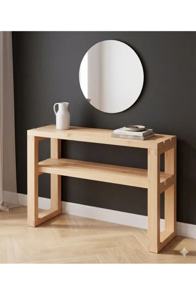 Naturel Ahşap Ladin Casual Dresuar Raflı ürün görseli 1