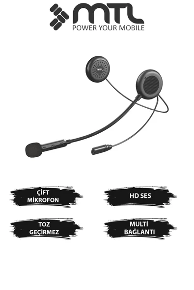Kask İçi Bluetooth Kulaklık -Otomatik Cevaplama Universal iOS & Android Destekli MT-A962 ürün görseli 1