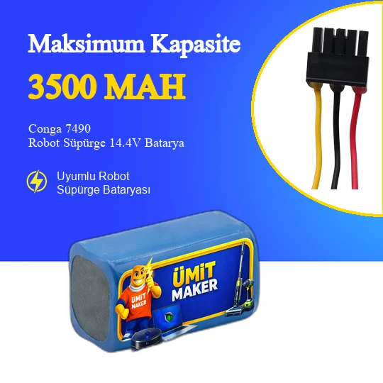 Conga 7490 Robot Süpürge 3500 mAh Batarya ürün görseli 1