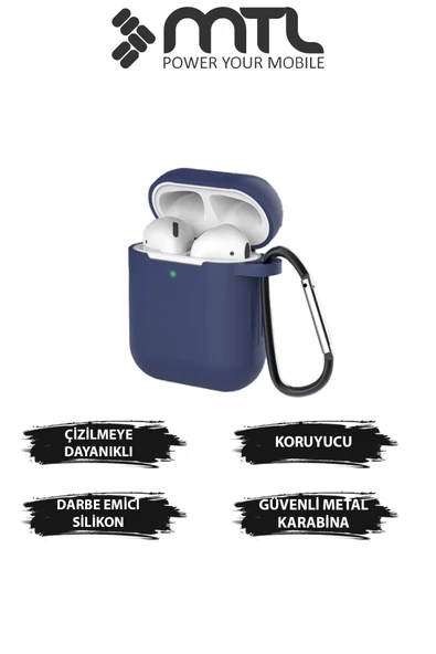 AirPods 1 ve 2. Nesil ile Uyumlu Premium Lansman Serisi Kadife İç Astarlı Darbe Emici Silikon Kılıf ürün görseli 1