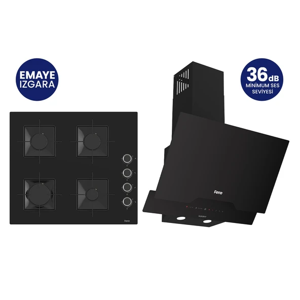 Siyah 2'li Silentart Ankastre Set SS205+D063-SA ürün görseli 1