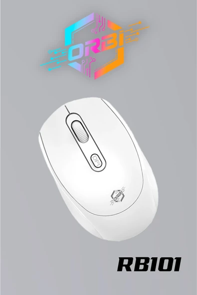 Profosyonel Bluetooth Şarj Edilebilir Kablosuz ve Çift Mod Sessiz Mouse 800 - 1200 - 1400 DPI RB101 ürün görseli 1