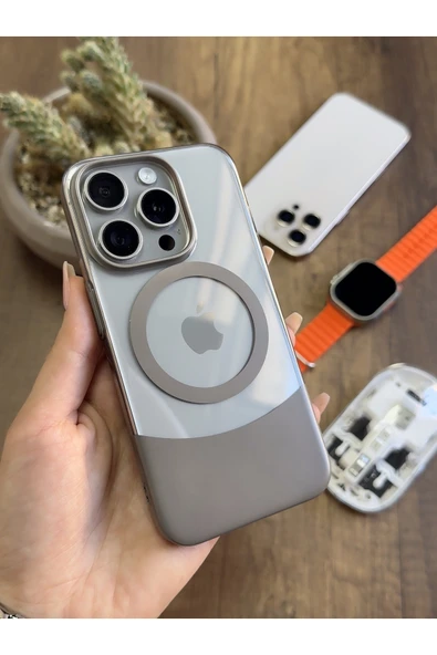 iPhone 16 Pro Magsafe Uyumlu Mika Sararmaz Kılıf SooCase720 ürün görseli 1