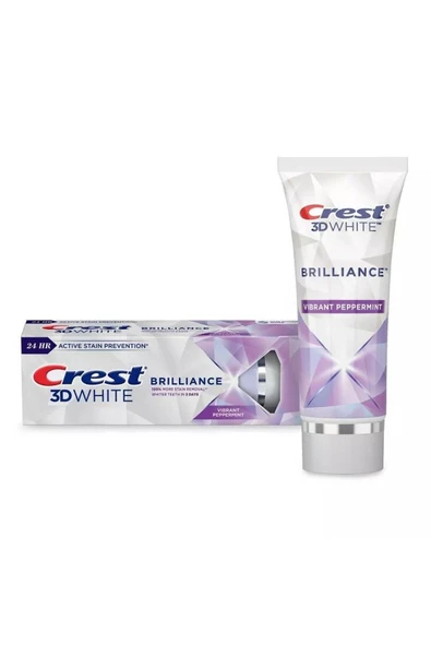 Crest 3D White Brilliance Vibrant Peppermint Diş Beyazlatıcı Diş Macunu 130 gr ürün görseli 1