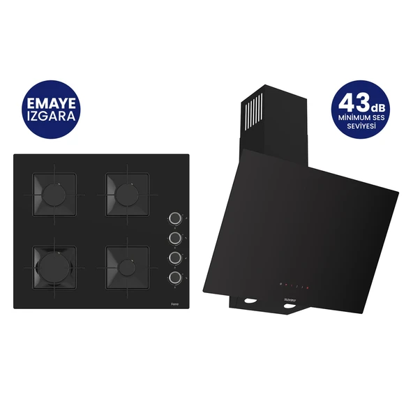 Siyah 2'li Silentart Ankastre Set SS205+D077-SA ürün görseli 1