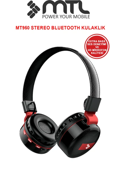Kablosuz Stereo Kulaklık - Extra Bass, Bluetooth, Micro SD ve AUX Destekli Ios Ve Android Uyumlu ürün görseli 1